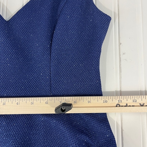 Jump Apparel Juniors navy blue sparkle homecoming dress - Picture 5 of 8